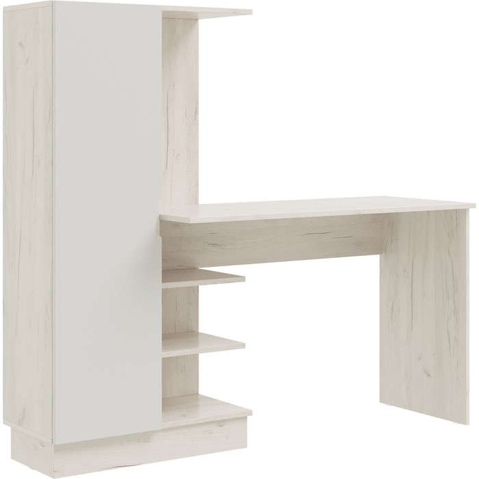 Стол компьютерный «Юниор – 4», 1450×500×1350 мм, цвет шарли белый/дуб крафт белый